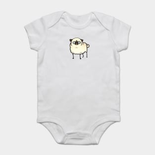 Angry Pug (fawn) Baby Bodysuit